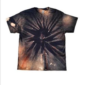 the ‘black hole’ black galaxy T-shirt handmade with spinal design on the back